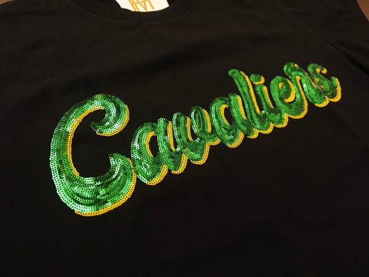 MPD Black Sequin Cavaliers Tee